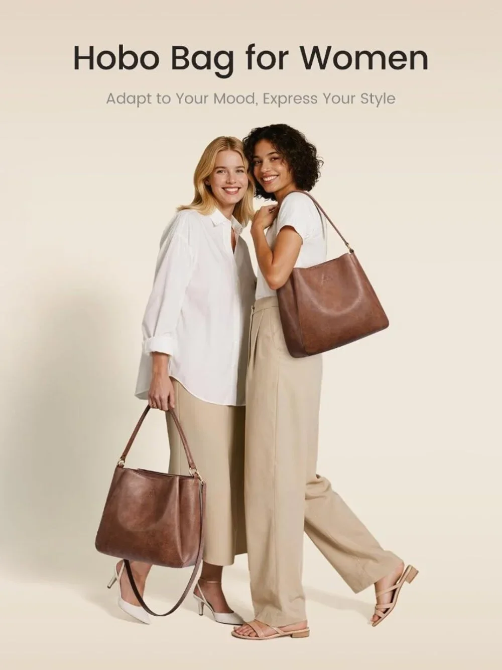 Stylish Hobo Bag for Women | Spacious Three Compartment Purse | Chic Everyday